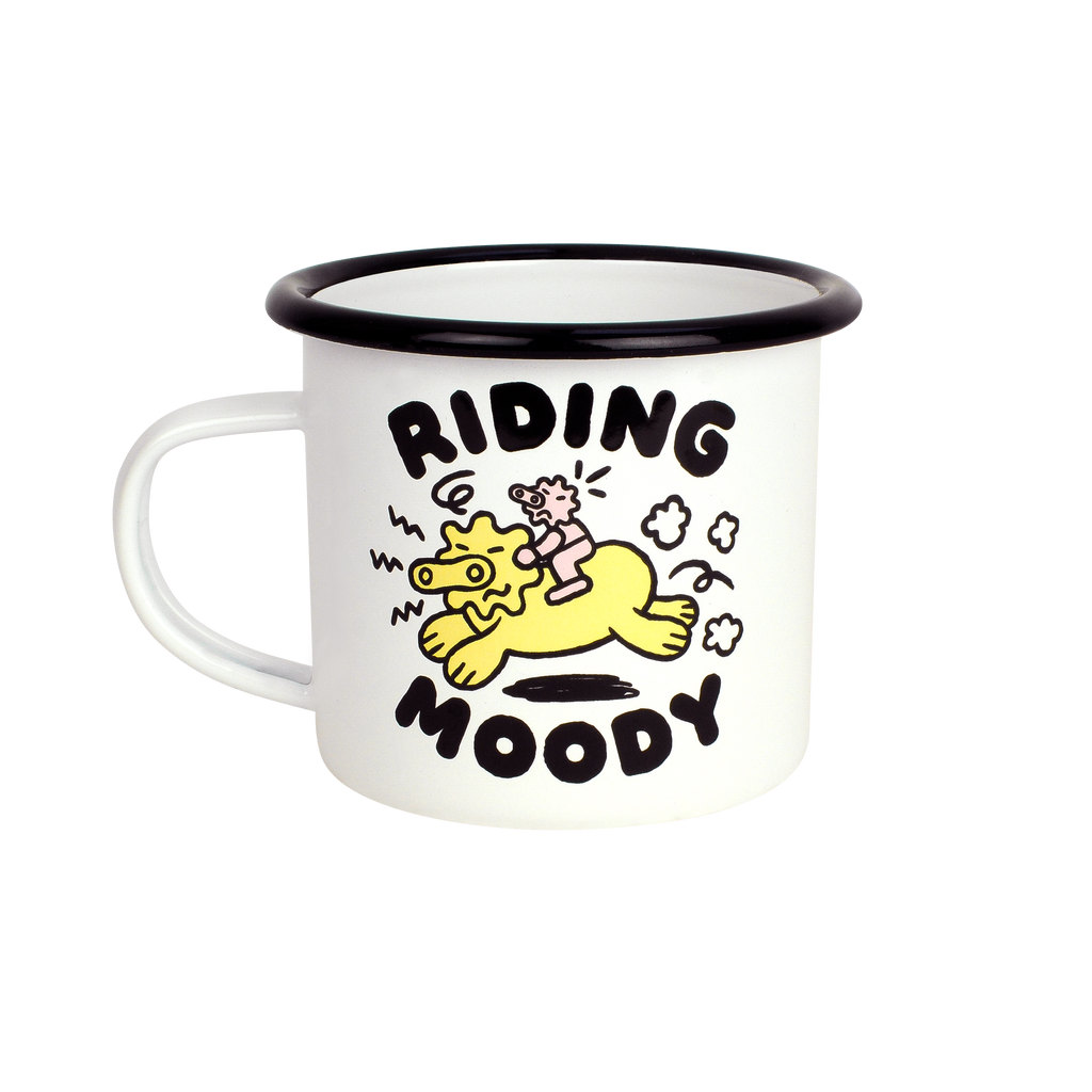 Riding Moody Enamel Cup