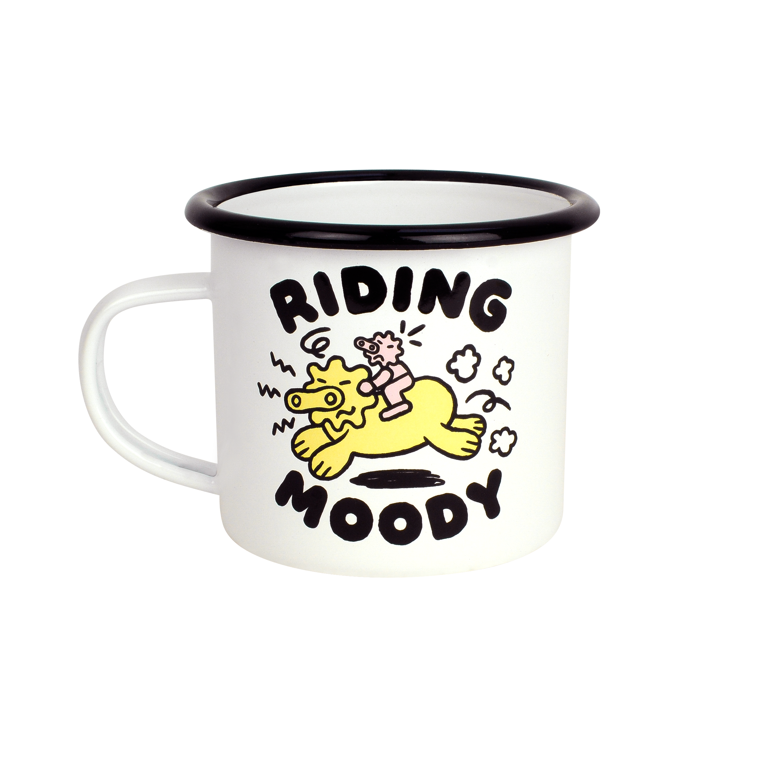 Riding Moody Enamel Cup